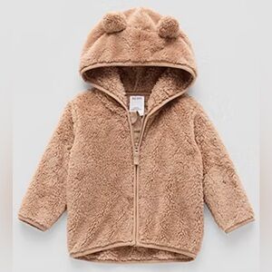 Okie Dokie Baby Boys Sherpa Fleece Zipper Hoodie
